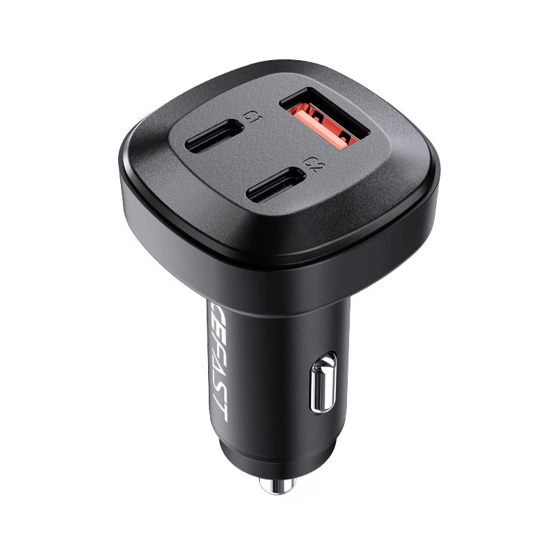 Acefast car charger 66W 2x USB Type C / USB, PPS, Power Delivery, Quick Charge 4.0, AFC, FCP, SCP black (B3 black)eng