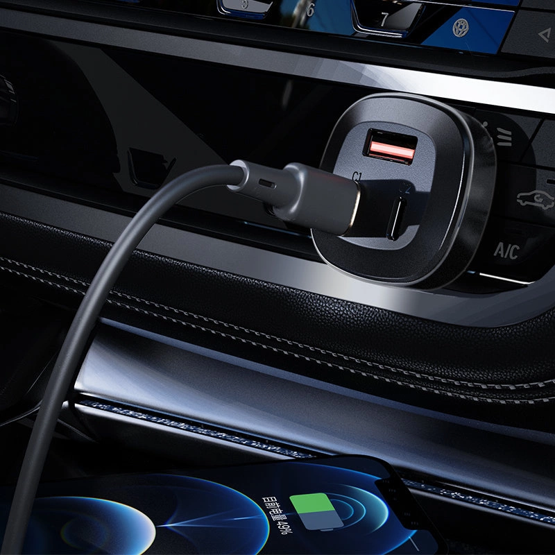 Acefast car charger 66W 2x USB Type C / USB, PPS, Power Delivery, Quick Charge 4.0, AFC, FCP, SCP black (B3 black)eng