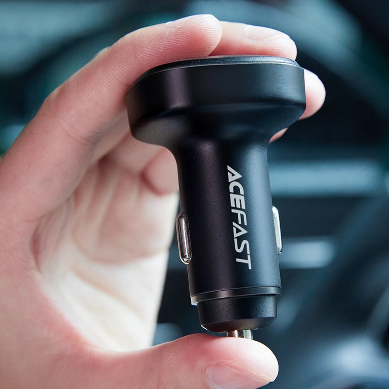 Acefast car charger 66W 2x USB Type C / USB, PPS, Power Delivery, Quick Charge 4.0, AFC, FCP, SCP black (B3 black)eng
