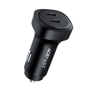 Acefast car charger 72W, 2x USB Type C, PPS, Power Delivery, Quick Charge 3.0, AFC, FCP black (B2 black)eng