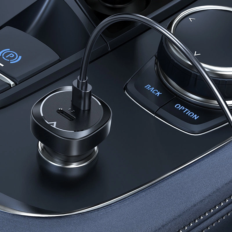 Acefast car charger 72W, 2x USB Type C, PPS, Power Delivery, Quick Charge 3.0, AFC, FCP black (B2 black)eng