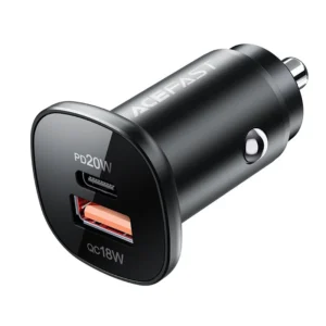 Acefast car charger 38W USB Type C / USB, PPS, Power Delivery, Quick Charge 3.0, AFC, FCP black (B1 black)eng