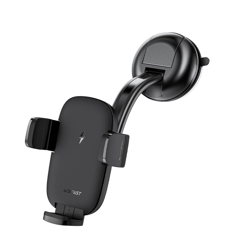 Acefast automatic phone holder for windshield, cockpit and air vent with Qi 15W wireless charger black (D10)eng