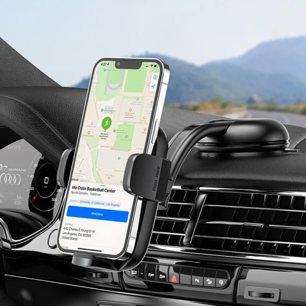 Acefast automatic phone holder for windshield, cockpit and air vent with Qi 15W wireless charger black (D10)eng