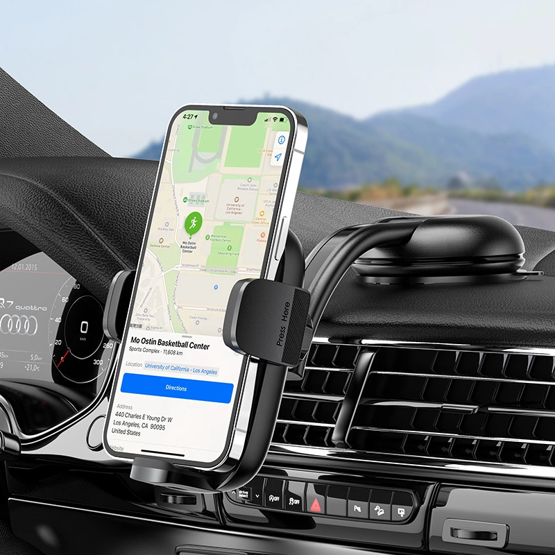 Acefast automatic phone holder for windshield, cockpit and air vent with Qi 15W wireless charger black (D10)eng