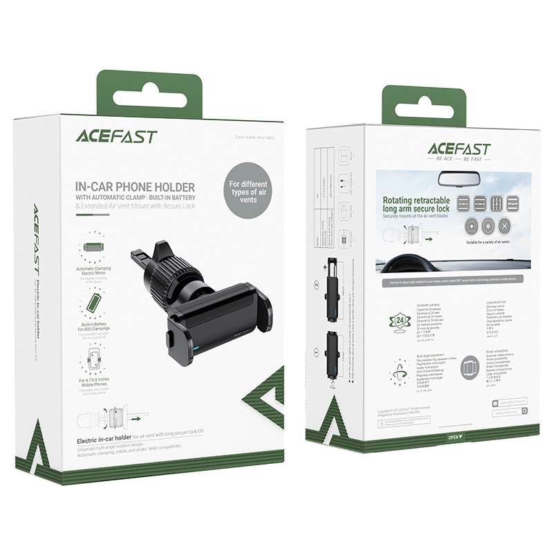Acefast car automatic phone holder on the ventilation grille black (D9 black)eng