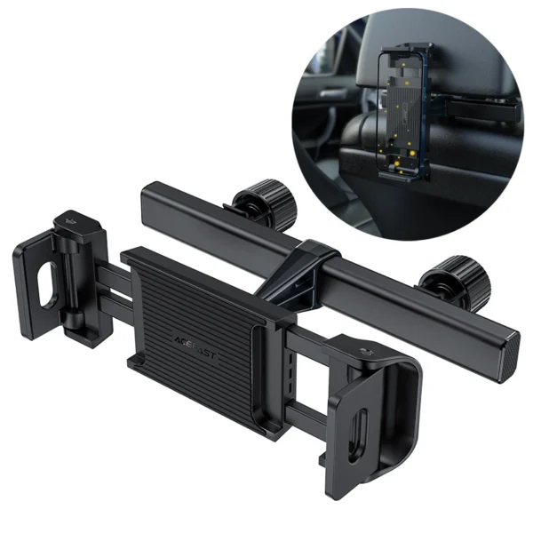Acefast car headrest holder for phone and tablet (135-230mm wide) black (D8 black)eng