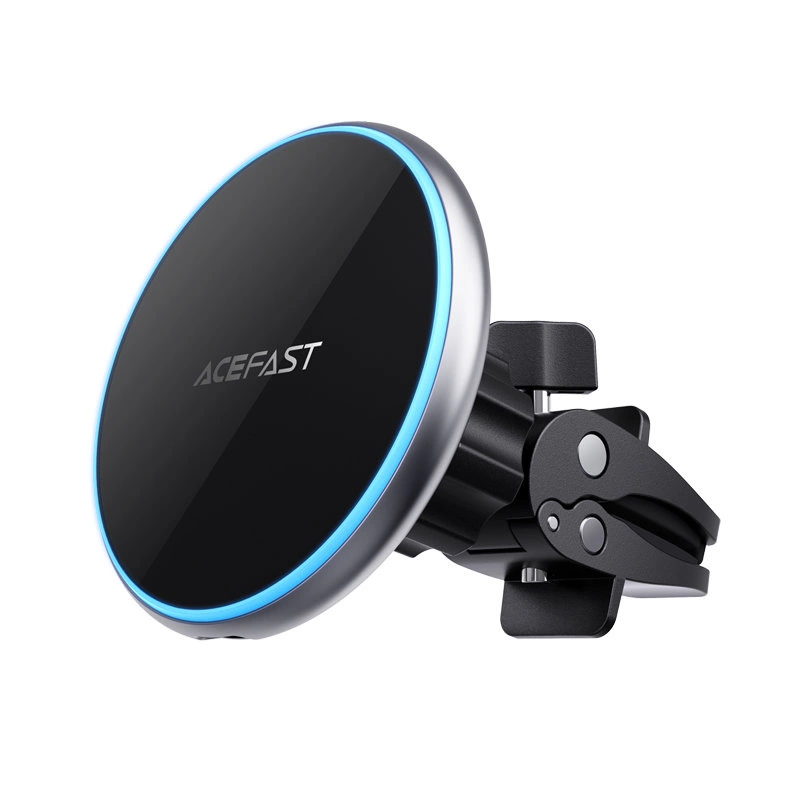 Acefast Qi 15W wireless car charger, magnetic phone holder for air vent, black (D3 black)eng