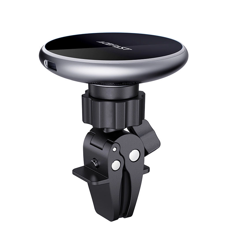 Acefast Qi 15W wireless car charger, magnetic phone holder for air vent, black (D3 black)eng
