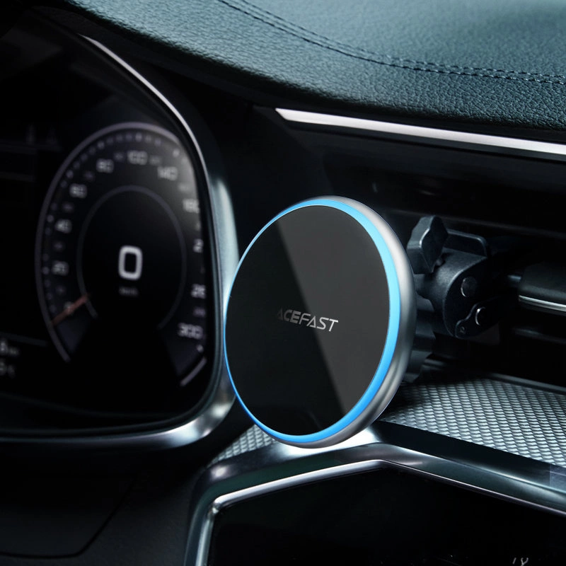 Acefast Qi 15W wireless car charger, magnetic phone holder for air vent, black (D3 black)eng