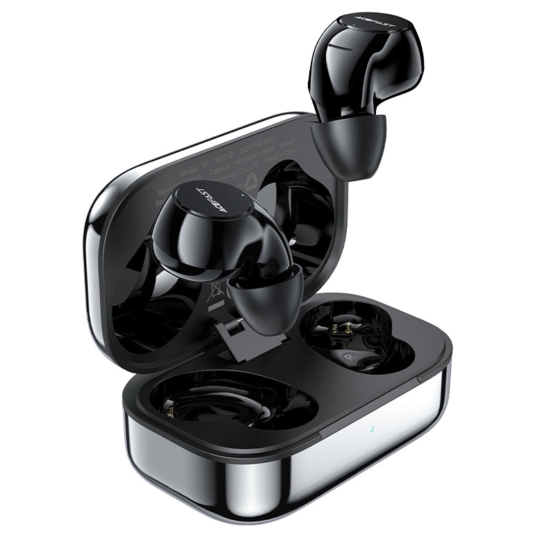 Acefast gaming in-ear wireless headphones TWS Bluetooth 5.2, cVc 8.0, aptX, SBC, AAC, 65ms delay waterproof IPX4 silver (T7 silver)eng