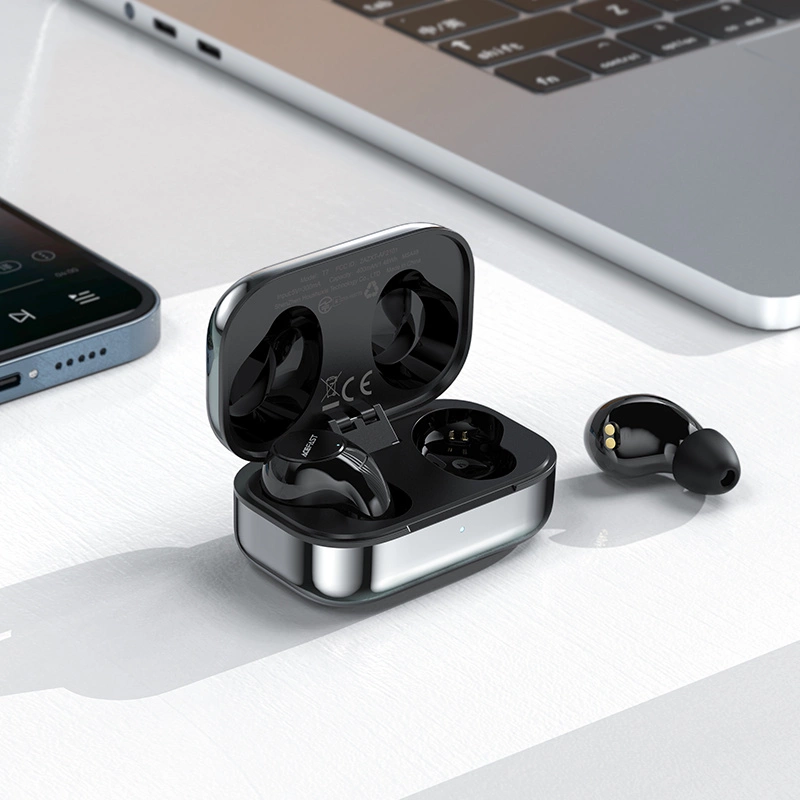 Acefast gaming in-ear wireless headphones TWS Bluetooth 5.2, cVc 8.0, aptX, SBC, AAC, 65ms delay waterproof IPX4 silver (T7 silver)eng