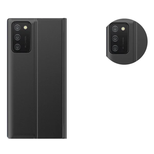 New Sleep Case cover with a stand function for Samsung Galaxy A03s (166.5) blackeng