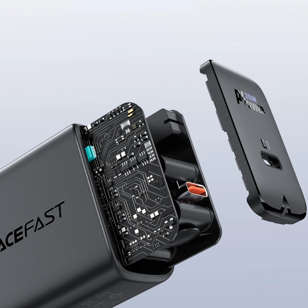 Acefast fast USB Type C 20W Power Delivery charger black (A1 EU black)eng