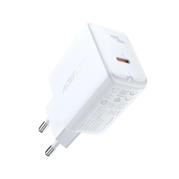 Acefast fast charger USB Type C 20W Power Delivery white (A1 EU white)eng