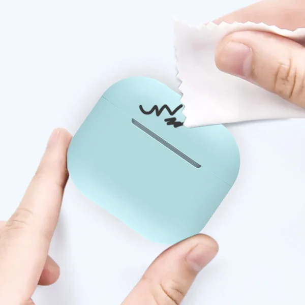 Case for AirPods 2 / AirPods 1 silicone soft cover for headphones blue (case C)eng