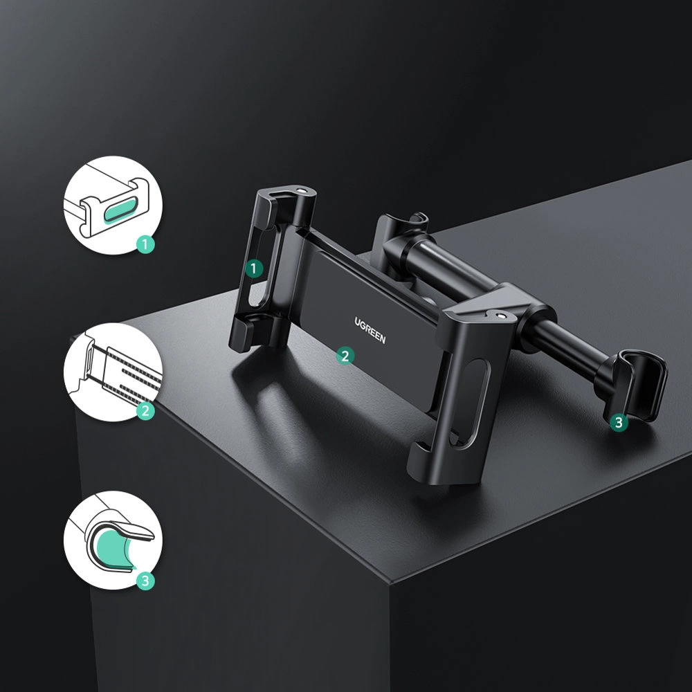 Ugreen car holder for smartphones / tablets on the headrest black (LP160)eng