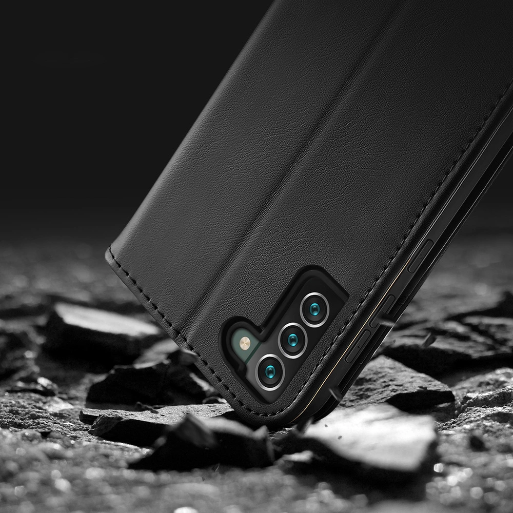 Dux Ducis Hivo Leather Flip Cover Genuine Leather Wallet For Cards And Documents Samsung Galaxy S22 + (S22 Plus) Blackeng