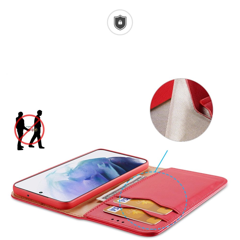 Dux Ducis Hivo Leather Flip Cover Genuine Leather Wallet For Cards And Documents Samsung Galaxy S22 + (S22 Plus) Redeng