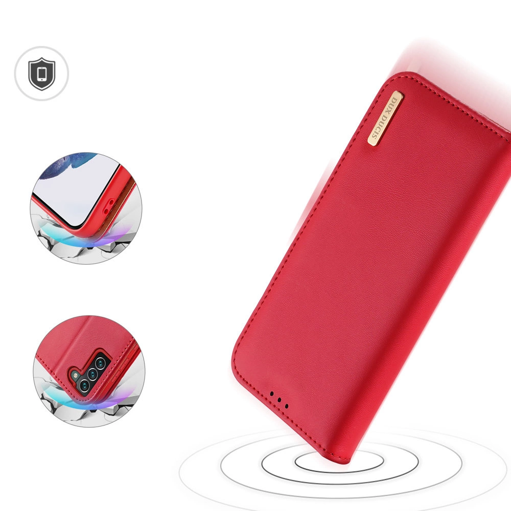 Dux Ducis Hivo Leather Flip Cover Genuine Leather Wallet For Cards And Documents Samsung Galaxy S22 + (S22 Plus) Redeng