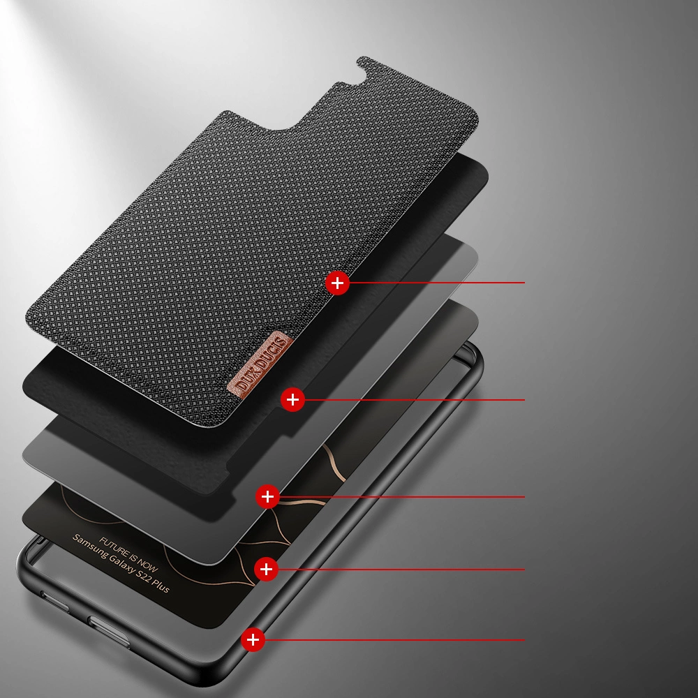 Dux Ducis Fino case cover, nylon material Samsung Galaxy S22 + (S22 Plus) blackeng