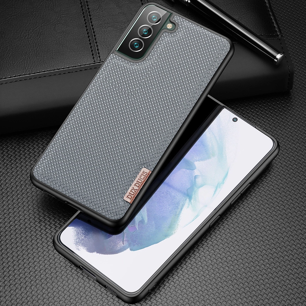 Dux Ducis Fino case is made of nylon material for Samsung Galaxy S22 + (S22 Plus) blueeng