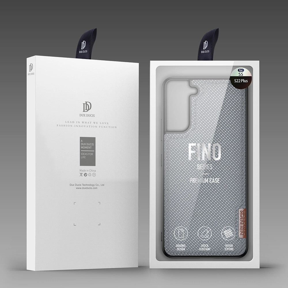 Dux Ducis Fino case is made of nylon material for Samsung Galaxy S22 + (S22 Plus) blueeng