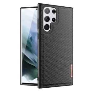 Dux Ducis Fino case is made of nylon material for Samsung Galaxy S22 Ultra blackeng
