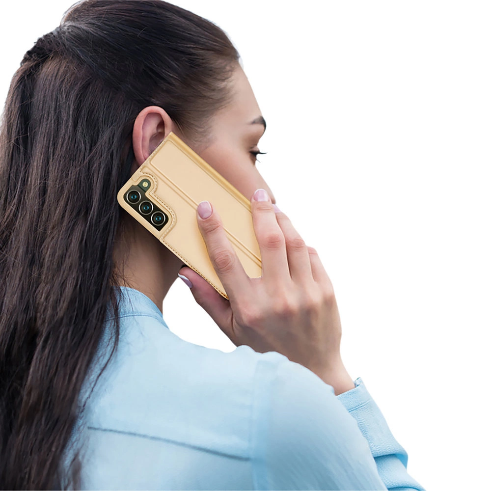 Dux Ducis Skin Pro Holster Cover Flip Cover for Samsung Galaxy S22 + (S22 Plus) goldeng