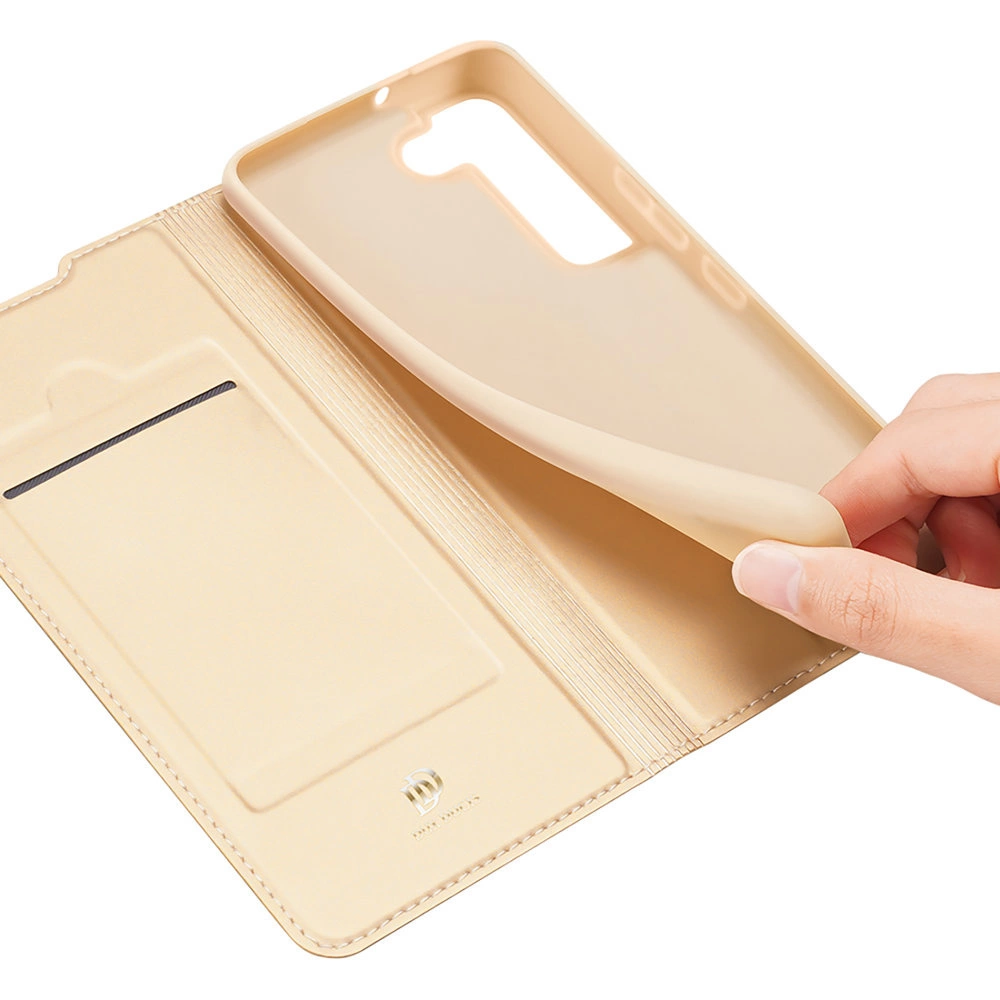 Dux Ducis Skin Pro Holster Cover Flip Cover for Samsung Galaxy S22 + (S22 Plus) goldeng