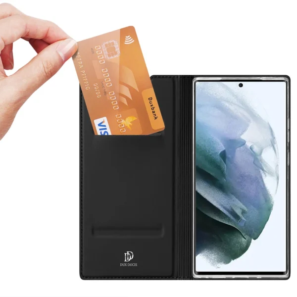 Dux Ducis Skin Pro kabura etui pokrowiec z klapką Samsung Galaxy S22 Ultra czarnyeng