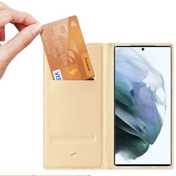 Dux Ducis Skin Pro Holster Cover for Samsung Galaxy S22 Ultra goldeng