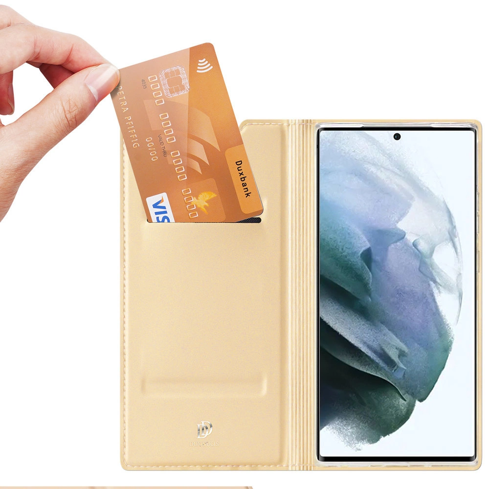 Dux Ducis Skin Pro Holster Cover for Samsung Galaxy S22 Ultra goldeng