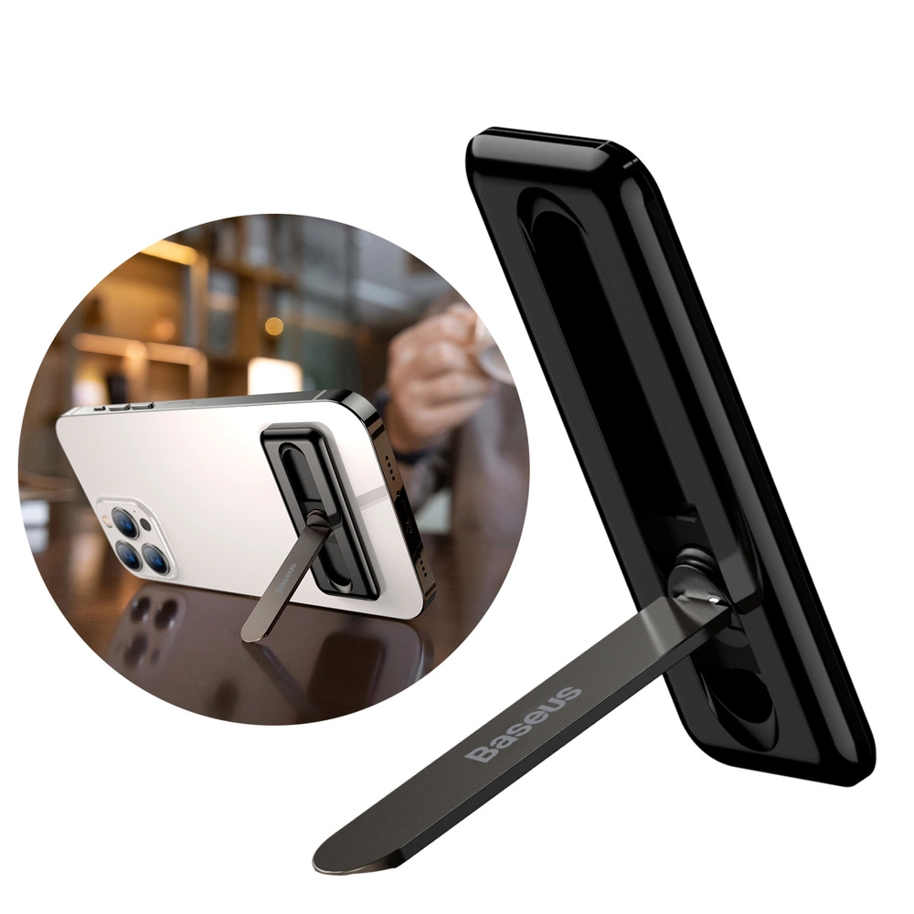 Baseus self-adhesive foldable phone stand black (LUXZ000001)eng