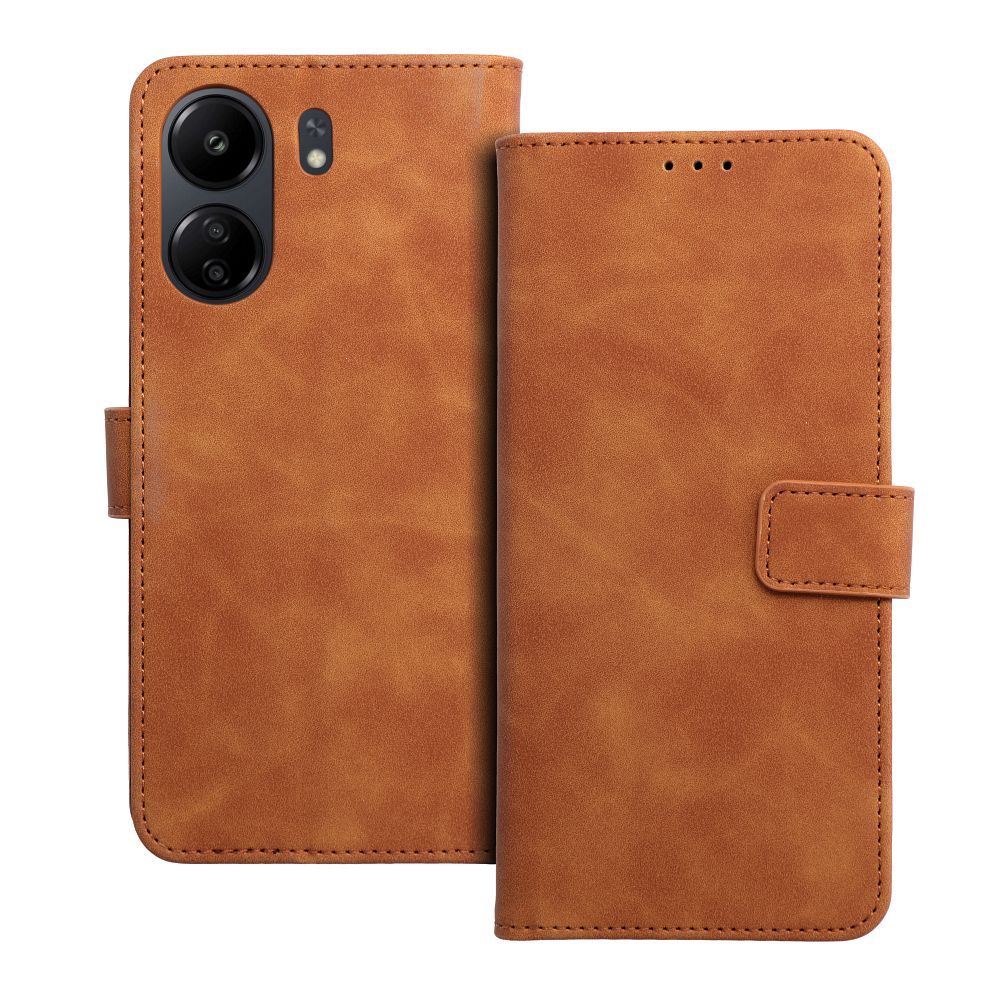 87b90d35434268abe8c0fcac65acc8d8 TENDER Book Case for XIAOMI Redmi 13C / POCO C65 brown