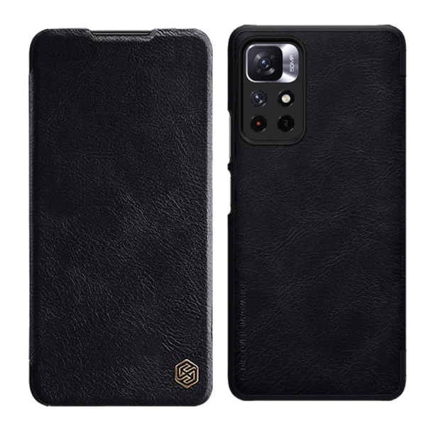 Nillkin Qin Case Flip Case for Xiaomi Redmi Note 11T 5G / 11S 5G / 11 5G (China) / Poco M4 Pro 5G - Blackeng