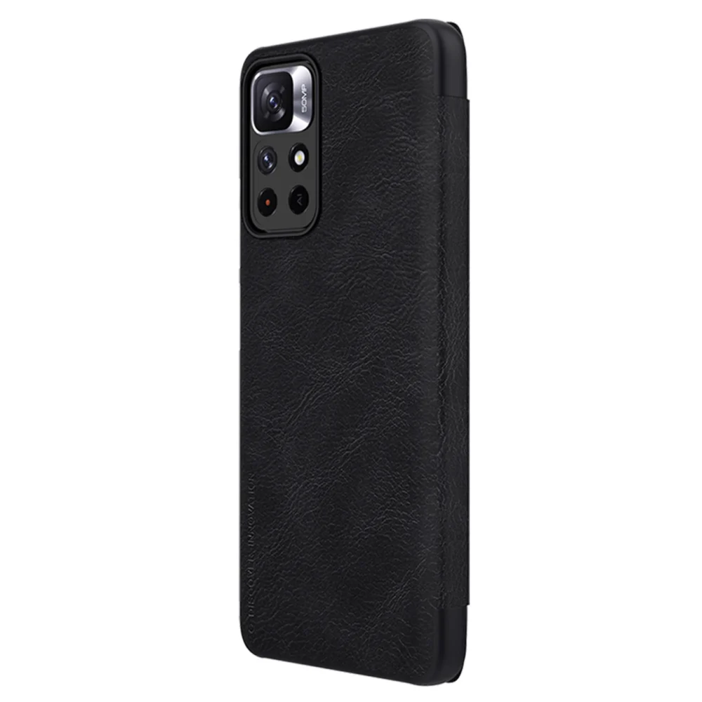 Nillkin Qin Case Flip Case for Xiaomi Redmi Note 11T 5G / 11S 5G / 11 5G (China) / Poco M4 Pro 5G - Blackeng