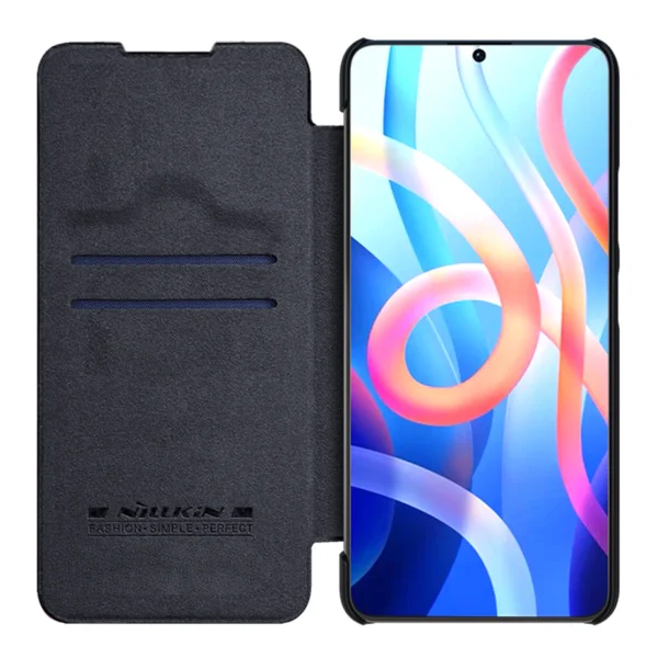 Nillkin Qin Case Flip Case for Xiaomi Redmi Note 11T 5G / 11S 5G / 11 5G (China) / Poco M4 Pro 5G - Blackeng