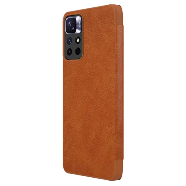 Nillkin Qin Case Case for Xiaomi Redmi Note 11T 5G / Note 11S 5G / Note 11 5G (China) / Poco M4 Pro 5G Camera Cover Holster Cover Flip Case Browneng