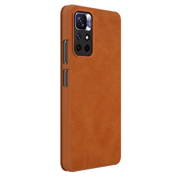 Nillkin Qin Case Case for Xiaomi Redmi Note 11T 5G / Note 11S 5G / Note 11 5G (China) / Poco M4 Pro 5G Camera Cover Holster Cover Flip Case Browneng