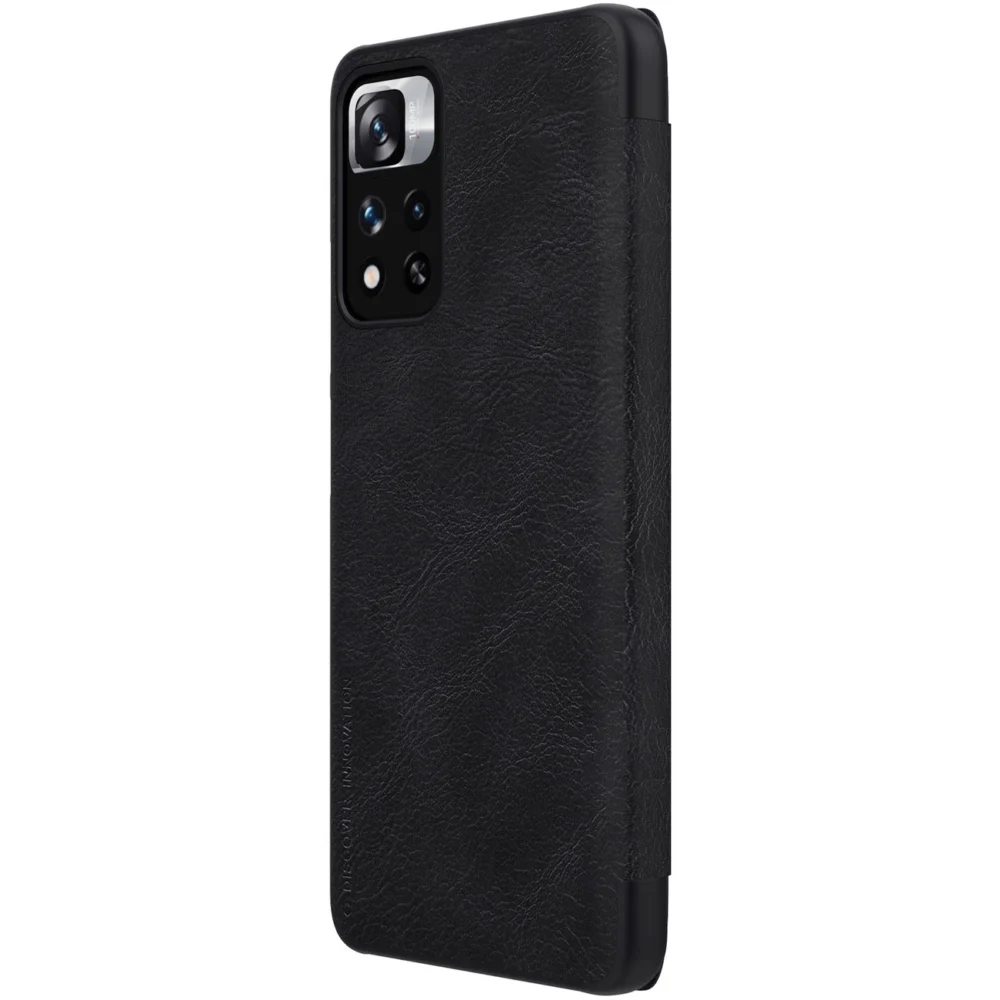Nillkin Qin Case Case for Xiaomi Redmi Note 11 Pro+ (China) / Redmi Note 11 Pro (China) / Mi11i HyperCharge Camera Protector Holster Cover Flip Case Blackeng