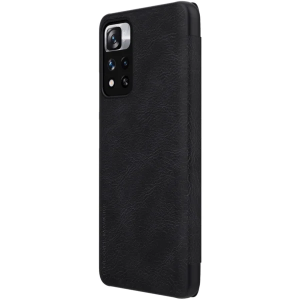 Nillkin Qin Case Case for Xiaomi Redmi Note 11 Pro+ (China) / Redmi Note 11 Pro (China) / Mi11i HyperCharge Camera Protector Holster Cover Flip Case Blackeng