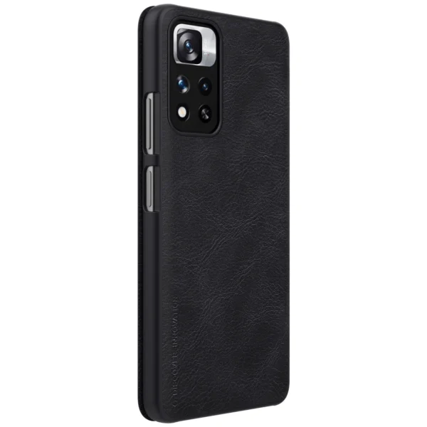 Nillkin Qin Case Case for Xiaomi Redmi Note 11 Pro+ (China) / Redmi Note 11 Pro (China) / Mi11i HyperCharge Camera Protector Holster Cover Flip Case Blackeng