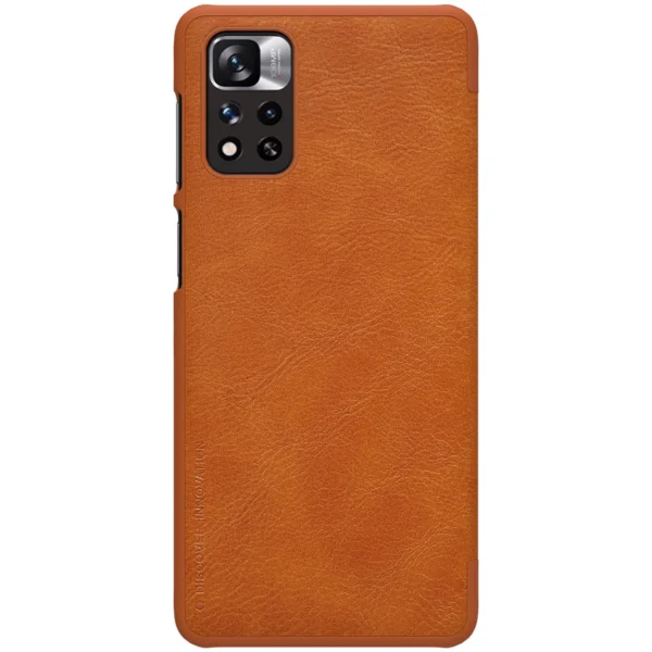 Nillkin Qin Case Case for Xiaomi Redmi Note 11 Pro+ (China) / Redmi Note 11 Pro (China) / Mi11i HyperCharge Camera Protector Holster Cover Flip Case Browneng