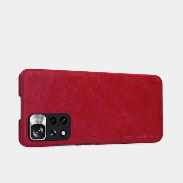 Nillkin Qin Case Case for Xiaomi Redmi Note 11 Pro+ (China) / Redmi Note 11 Pro (China) / Mi11i HyperCharge Camera Protector Holster Cover Flip Case Browneng