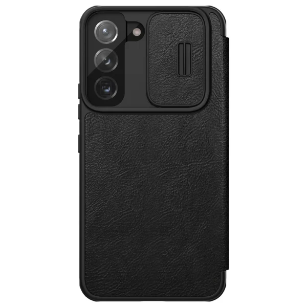 Nillkin Qin Leather Pro Case Case for Samsung Galaxy S22+ (S22 Plus) Camera Protector Holster Cover Flip Case Blackeng