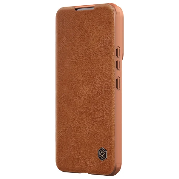 Nillkin Qin Leather Pro Case Case for Samsung Galaxy S22+ (S22 Plus) Camera Protector Holster Cover Flip Case Browneng