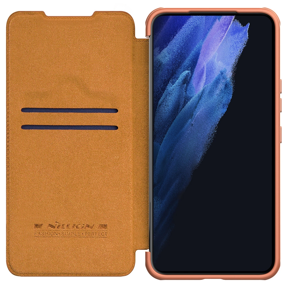 Nillkin Qin Leather Pro Case Case for Samsung Galaxy S22+ (S22 Plus) Camera Protector Holster Cover Flip Case Browneng