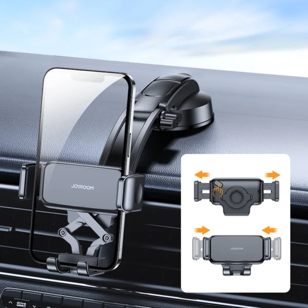 Joyroom mechanical car cockpit holder black (JR-ZS283)eng