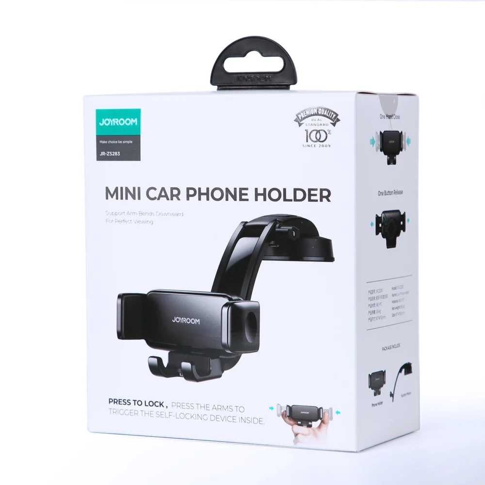 Joyroom mechanical car cockpit holder black (JR-ZS283)eng